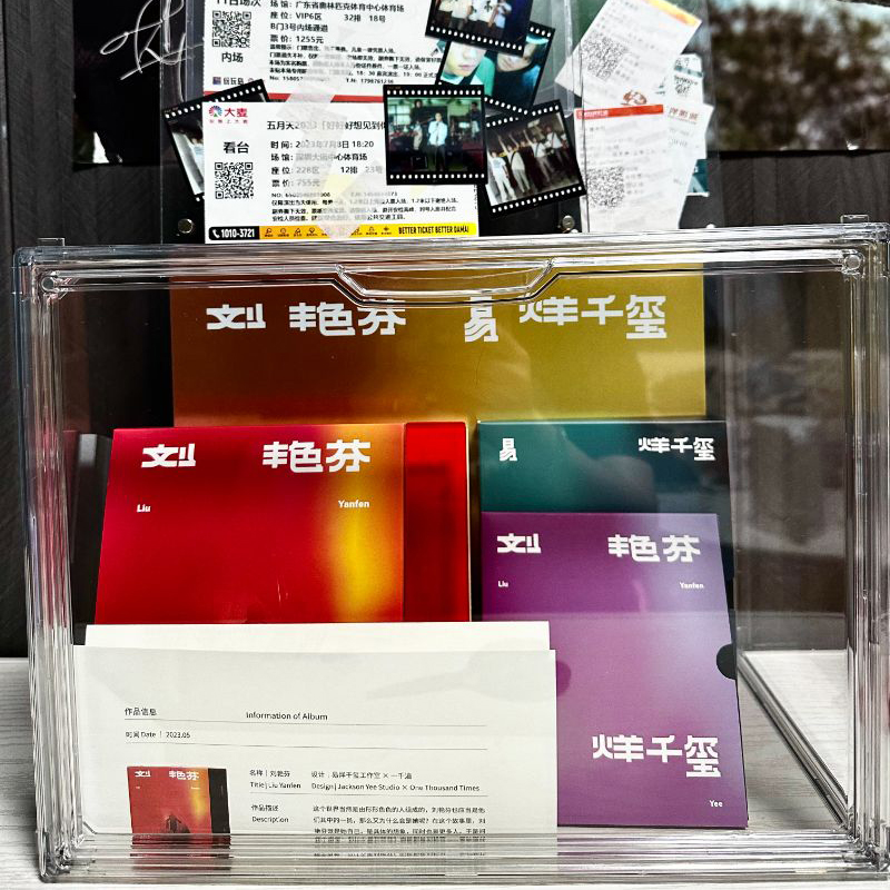 Collection of the album's containing box transparent dust cabinet acrylic display case frame kpop Liu Yanfen Optical DVD Cd Show Shelf-Taobao