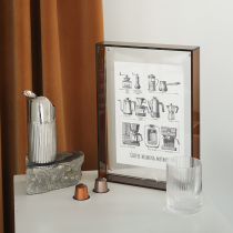 Gardenia acrylic cup tray Rectangular fruit plate Snack plate Cosmetics storage photo frame table
