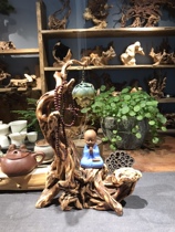 Desktop ornaments Tea pet rhododendron root carving Overall natural wood without splicing Home interior soft decoration design accessories