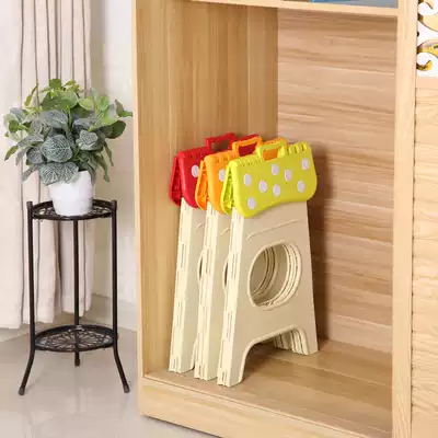 Yingxin plastic stool Large folding high stool adult household dining table and chair portable outdoor thickened portable bench