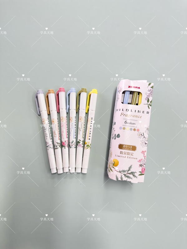 Japanese Zebra Limited Edition Perfume-Scented Highlighter Pen Wkt7 Colorful Double-Ended Marker for Journaling