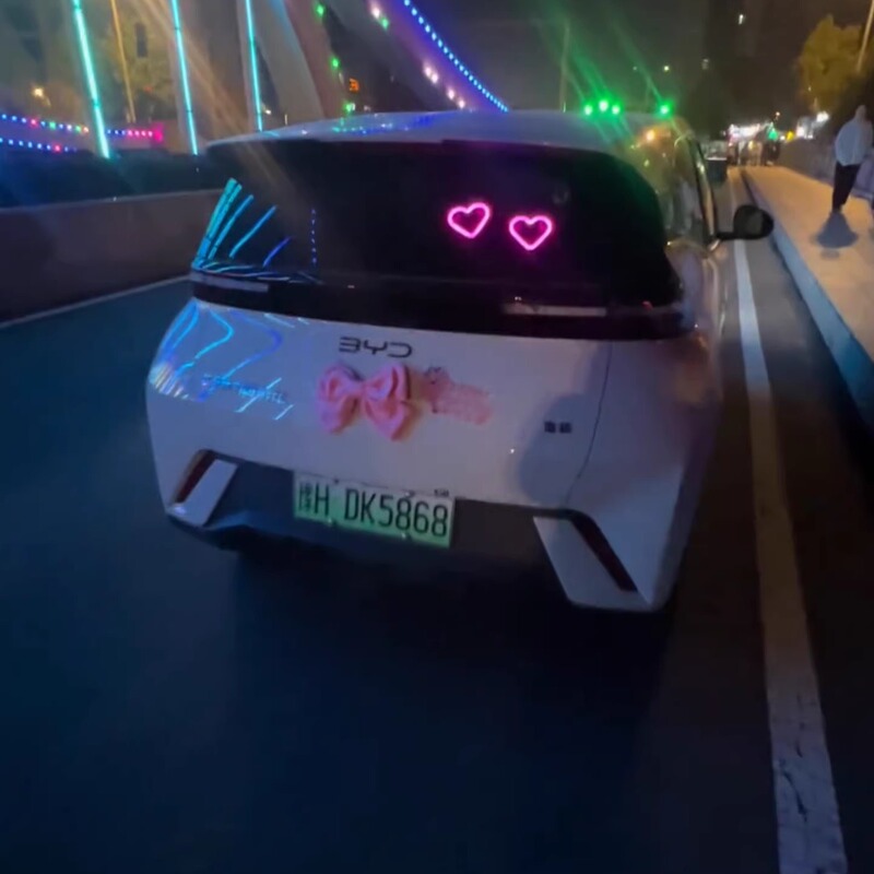 Led Glowing Heart Car Decoration Sticker, Personalized Creative Solar-Powered Car Window Heart-Shaped Led Neon Atmosphere Light Led Glowing Heart Car Decoration Sticker, Personalized Creative Solar-Powered Car Window Heart-Shaped Led Neon Atmosphere Light