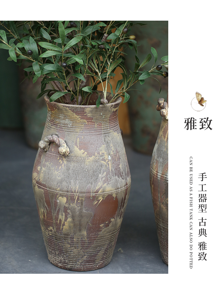 Jingdezhen ceramics raw clay ground sitting room vase courtyard study receptacle furnishing articles alien crafts ornament