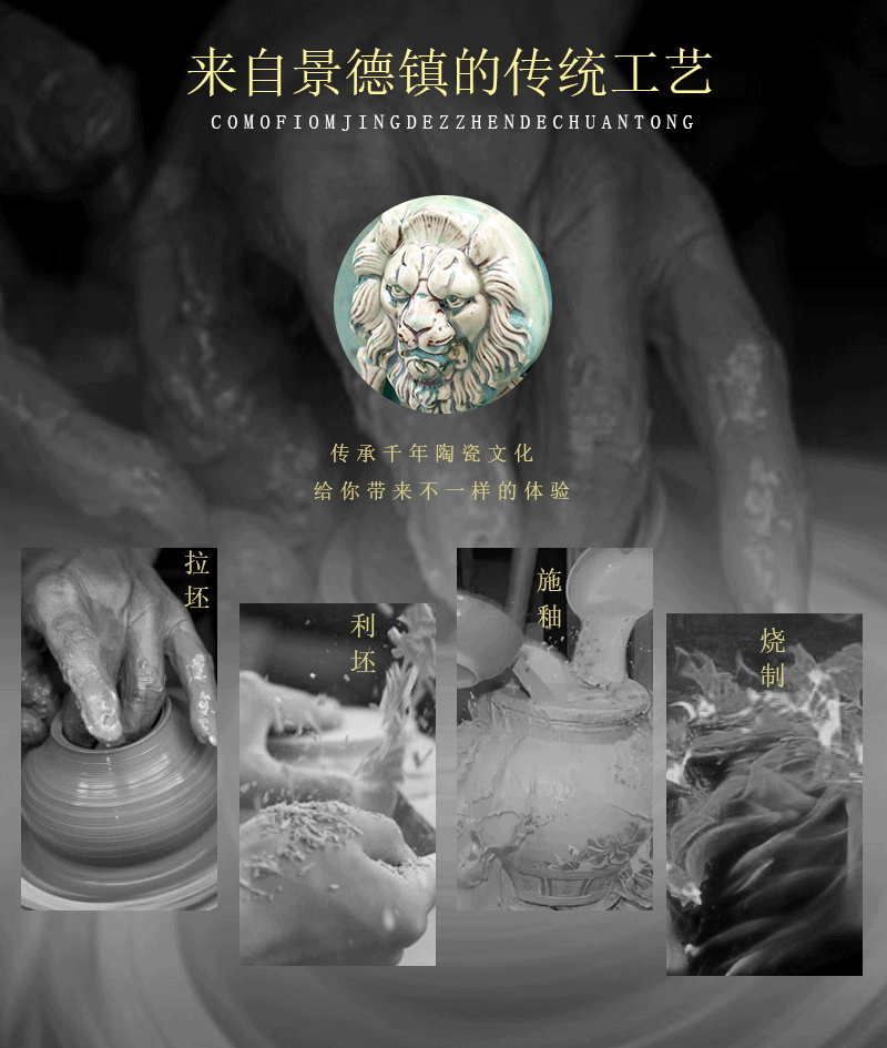 Jingdezhen ceramic up archaize tank sitting room courtyard floor furnishing articles study calligraphy and painting to receive the product ornament