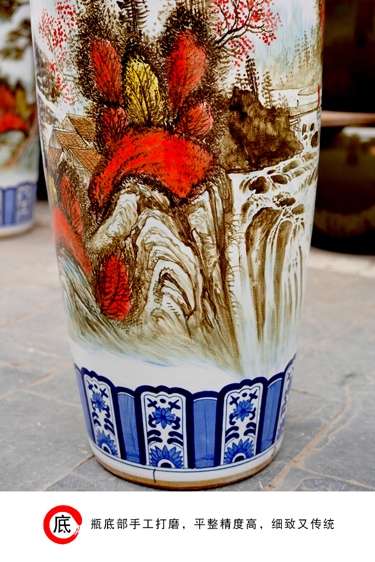 Jingdezhen ceramic hand - made luck of large vases, the sitting room the hotel lobby decorations opening gifts