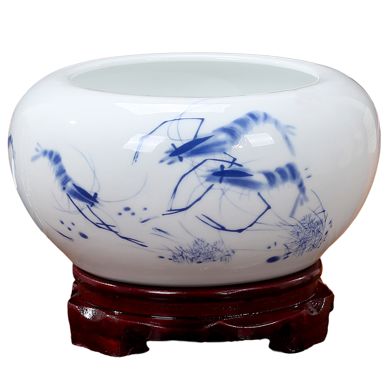 Jingdezhen ceramic mesa place to live in the sitting room is contracted four treasures of the study Chinese calligraphy writing brush washer study office supplies