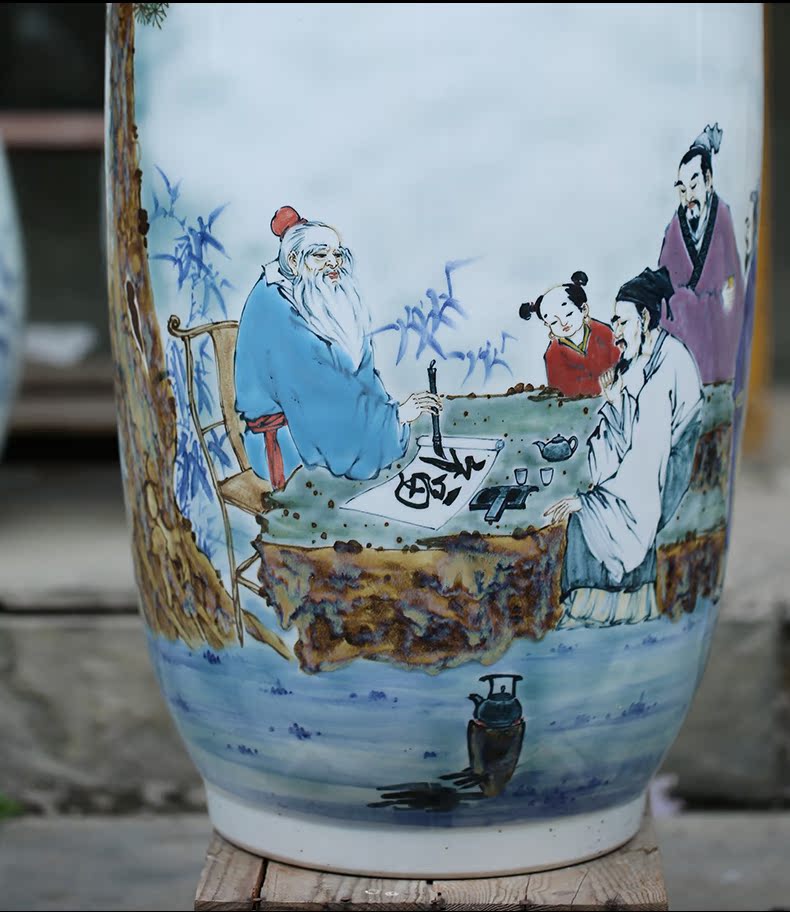 Jingdezhen ceramics hand - made Lao tze to send f floor vase home sitting room place study calligraphy and painting to receive the goods