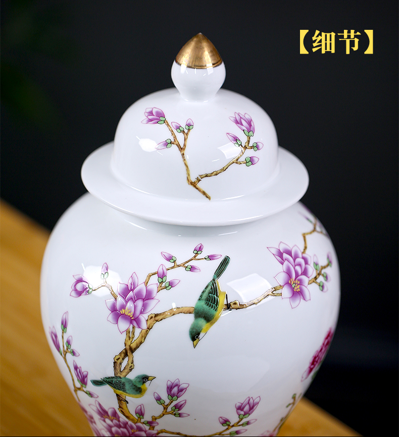 Jingdezhen ceramic landscape painting flower vase sitting room of Chinese style household furnishing articles mesa porch rich ancient frame ornaments