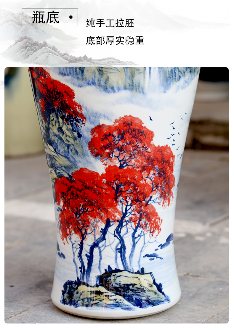 Jingdezhen sitting room of large vase full hand - made ceramics decoration study large gifts furnishing articles