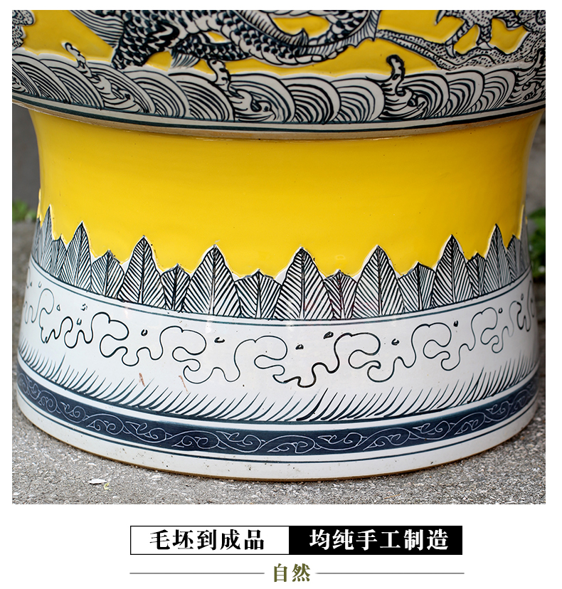 Jingdezhen color glaze its dragon design ceramic aquarium home sitting room courtyard hall floor furnishing articles ornaments