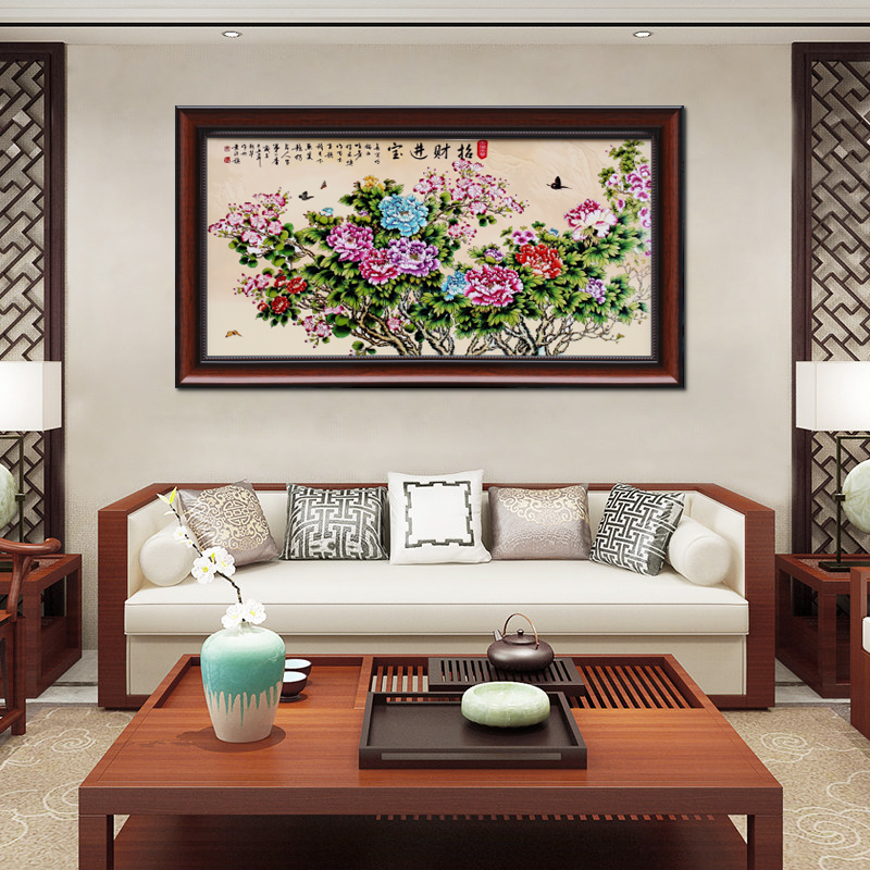 Jingdezhen ceramic plate Chinese style adornment painting the living room sofa setting metope hangs a picture corridor bedroom horizontal version of the murals