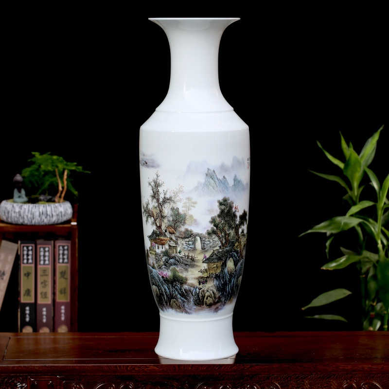 Jingdezhen ceramics, vases, flower arrangement sitting room adornment rich ancient frame TV ark of desk of Chinese style household furnishing articles