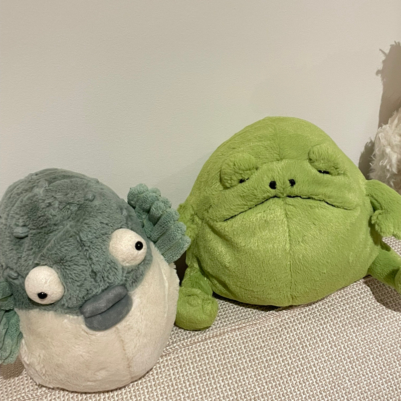 New British Product Jellycat Percy the Pufferfish Cute Plush Toy to Soothe Babies, Ugly-Cute Adorable Doll Trendy