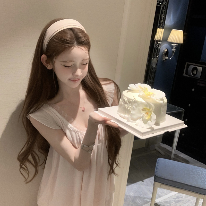 Aura* Light Oxygen Sweet Mesh Modal Pajamas Spring and Summer French Girl Palace Style Homewear Set Aura* Light Oxygen Sweet Mesh Modal Pajamas Spring and Summer French Girl Palace Style Homewear Set