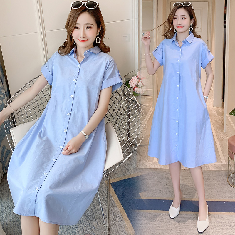 Pregnant women dress summer dress 2023 new summer fashion shirt loose breastfeeding and long pregnant women dress