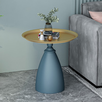 Nordic Marble Iron Art Creative Angle Simply Modern Living Round Table Light Luxury Art Small Household Type