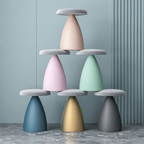 Nordic Light Luxury Dressing bench Red Metal Makeup Stool Modern Little Household Roof Bedroom Dressing Chair