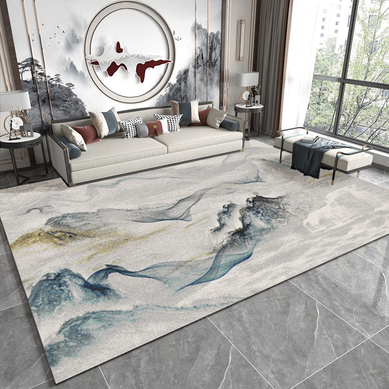 New Chinese style living room carpet high-end sofa coffee table mat Chinese style study tea room floor mat home bedroom bedside blanket