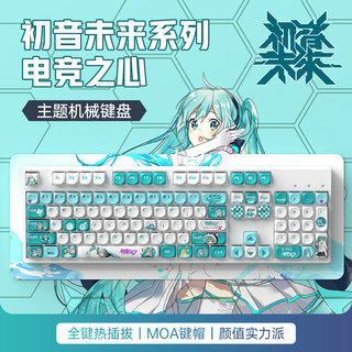 Mechanical keyboard 104 keys silent wired office typing