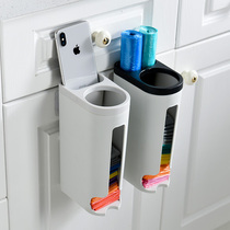 Garbage bag storage artifact Kitchen wall-mounted large capacity plastic bag finishing box Extraction garbage bag storage box
