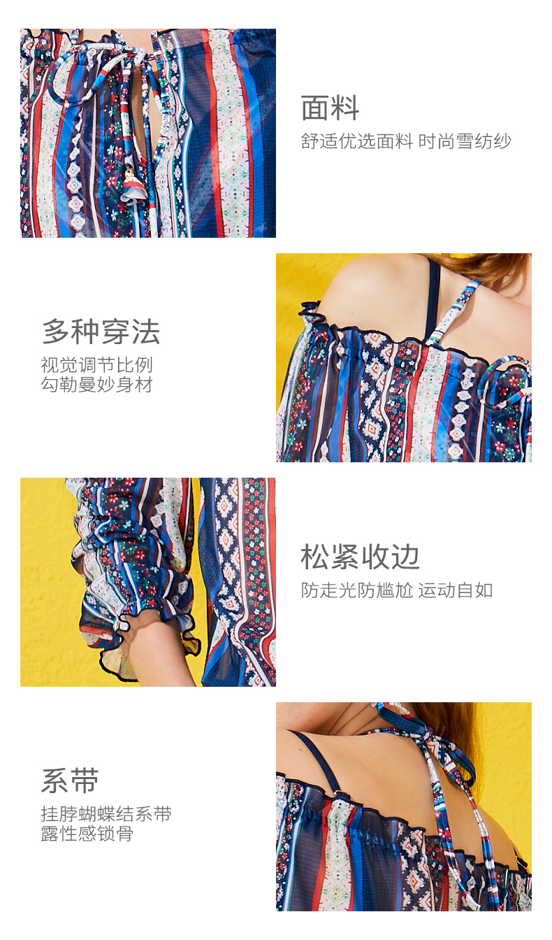 Zoke zhouke áo tắm nữ chia ba mảnh bikini gợi cảm ngực nhỏ tập hợp áo tắm biển thép tấm - Bộ đồ bơi hai mảnh 	áo tắm 2 mảnh cho bé gái	