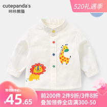 Baby Long Sleeve Shirt Spring Autumn Spring Dress Shirt Boy Baby Blouse Child Toddler Pure Cotton Foreign Air Autumn Y4905