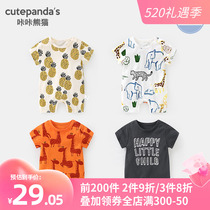 Baby clothes short sleeve one-piece clothes boy newborn summer clothing female baby flat corner khab toddler Y4556