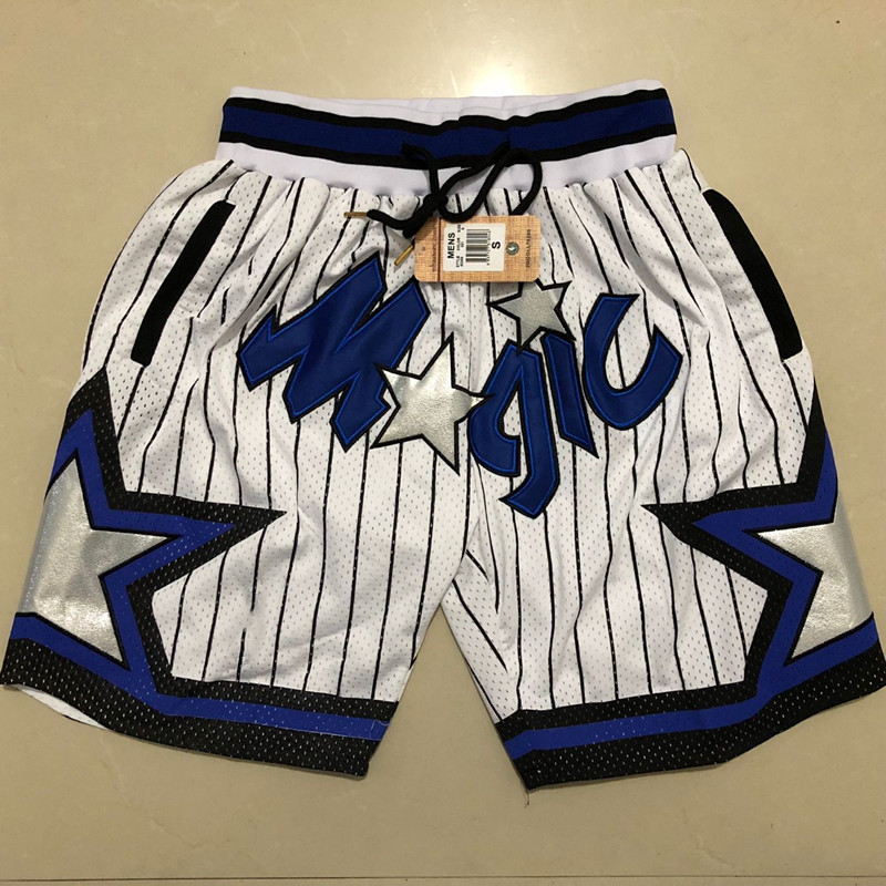 Magic Lakers James Basketball Training Shorts American-Style Embroidery Quick-Drying Breathable Loose Knee-Length Shorts for Men