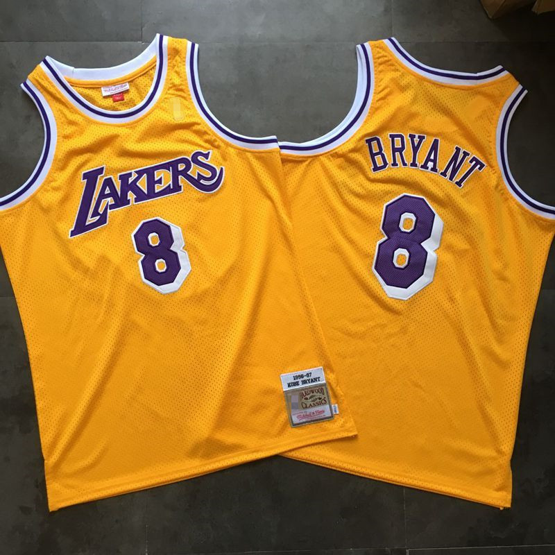 Yellow & Kobe & No.8 Embroidered JerseyMagic bull Lakers James Kobe Soccer pants American style Retro Basketball motion Embroidery Capris Miami Heat shorts