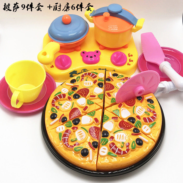 Manufacturers direct selling children's toys dress up home wine simulation fruit and vegetables kitchen pizzache kindergarten toys