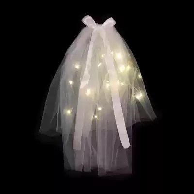 Artifact female tremolo luminous princess children's veil with light photo props hot models with the same short new headdress