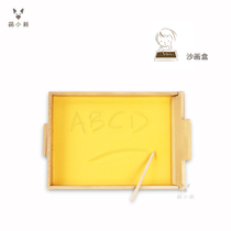 Montessori Montessori early education family teaching aids reading and writing exercises sand painting sandbox wooden sandbox