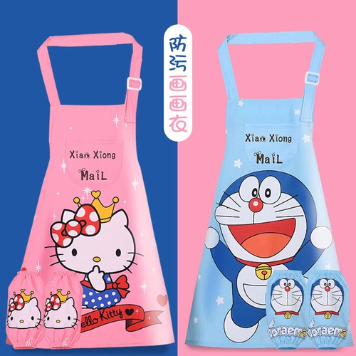 Детский водонепроницаемый нагрудник, фартук для рисования для детского сада, художественные нарукавники подходит для мужчин и женщин для девочек, анти-грязь, подходит для подростков