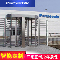 Face-to-face one-in-one pedestrian channel gate Factory face recognition credit card access control system Full height stainless steel turnstile