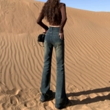 Джинсы, осенние штаны, эластичные леггинсы, 2024 года, по фигуре, в американском стиле, в обтяжку