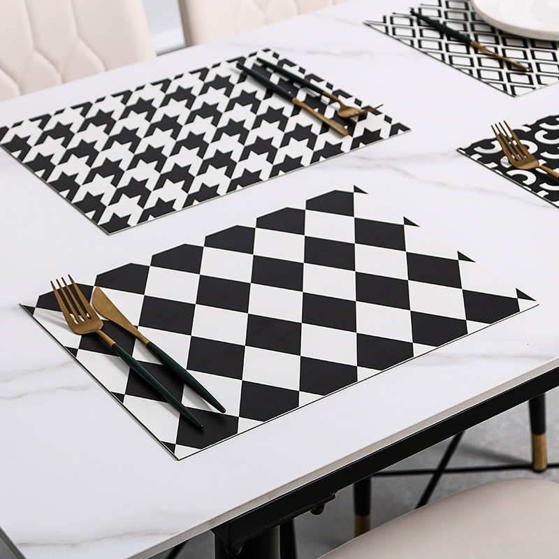 Dining Mat Waterproof Anti-Oil Western Dining Mat Anti-Burn Bowl Mat American Coffee Cup Mat Light Lavish Home Insulation Mat Advanced Sensation