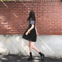 Big Code Womens Dress 2022 Summer Dress New Fat MM Ocean Gas Loose Veil Belted Dress Slim and Younger Sister Two Sets