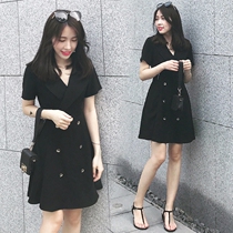 Fat MM Summer Dress Big Code Women Dress Fat Woman Cover Up Slim Fit Slim Fit Dress Foreign Gas Minus Age Slightly Fat Sister Shade