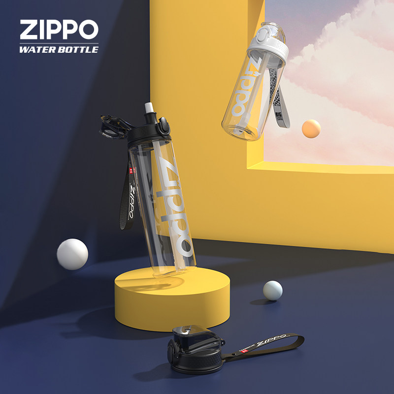 пластиковая соломенная чашка zippo портативная бутылка для воды большой емкости студенческая чашка tritan fitness sports water cup для мальчиков Изображение 1