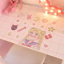 Sticker ins dormitory table bedroom decoration wallpaper Wall girl heart room layout Net red wallpaper self-adhesive wall stickers