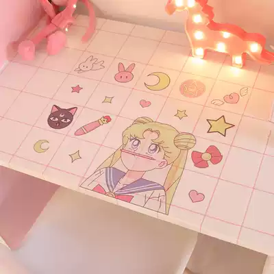 Sticker ins dormitory table bedroom decoration wallpaper Wall girl heart room layout Net red wallpaper self-adhesive wall stickers