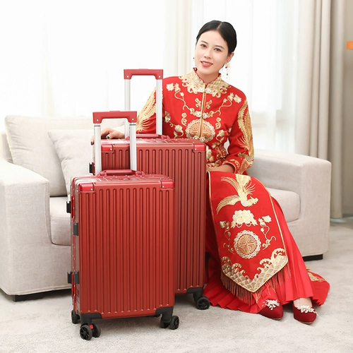 Бордовый чемодан для невесты, 24 дюймов