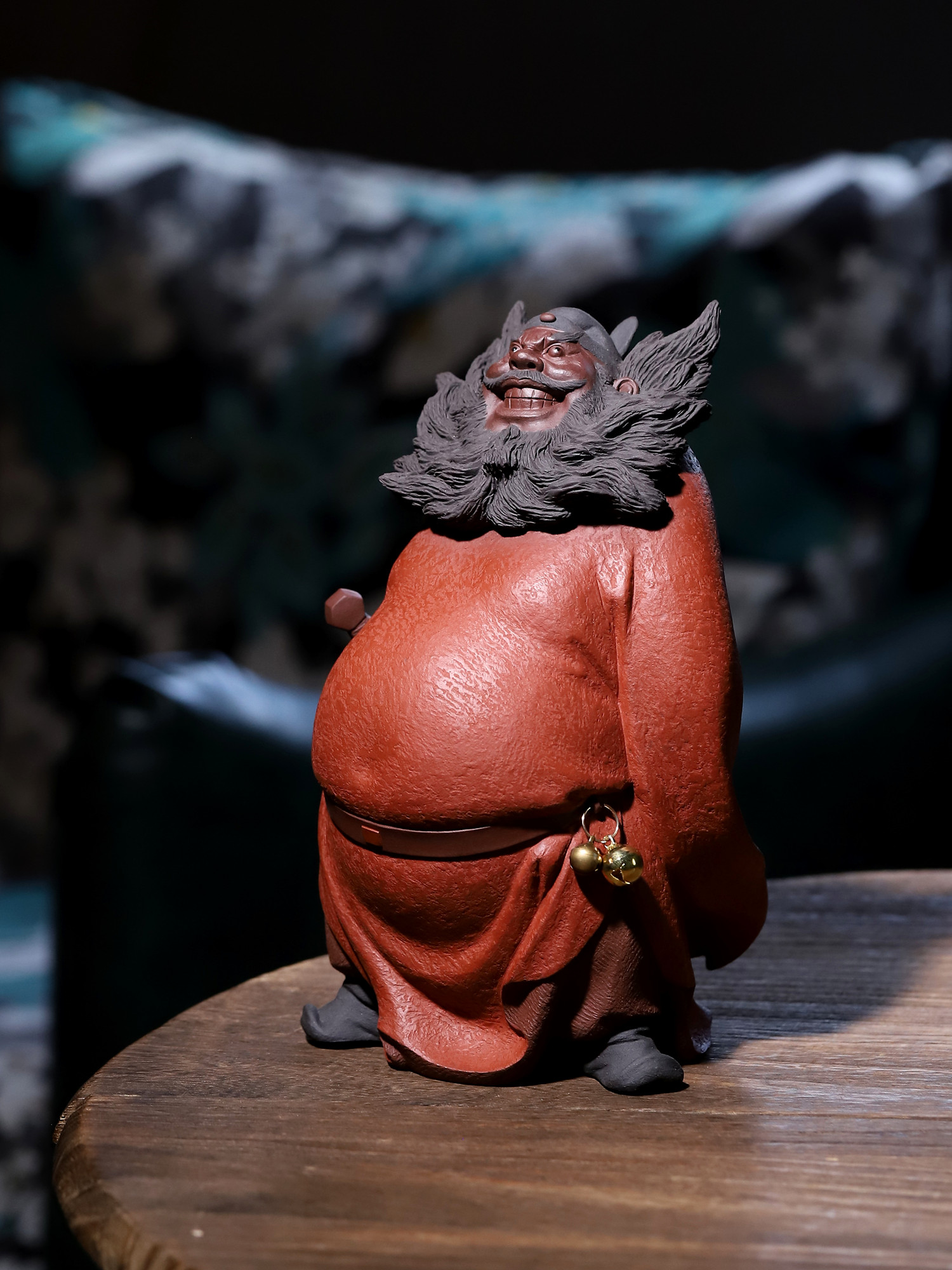 Boutique famous Zisha Zhongkui night watch tea pet decoration Yixing high-end handmade sculpture gift box