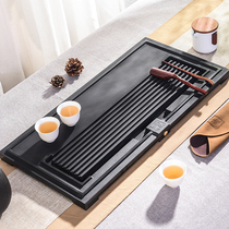 Wu Jinshi tea tray Household whole piece wet and dry tea table Tea sea simple drain tray Kung Fu tea set one living room