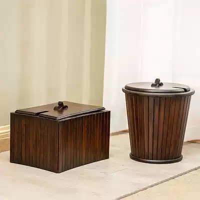 Tea bucket, tea residue bucket, pear solid wood, tea garbage, filtration and drainage bucket, Kung Fu tea road accessories, household small tea bucket