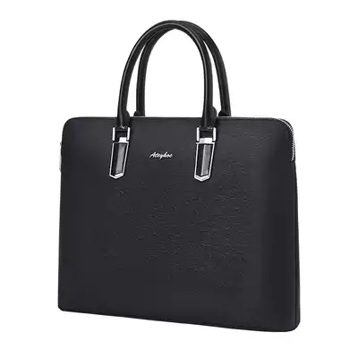 Jerry business briefcase handbag Canvas file bag men's bag water cup pocket Simple office bag custom LOGO