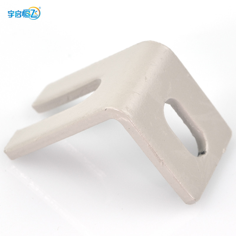 YQHF UQHF U steel wiring frame fixed piece L single hole opening fixed angle Porous U steel bridge to the ground reinforced fixed parts Telecom machine room frame