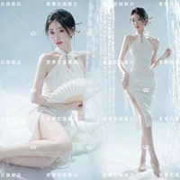 Белый Чонсам+Фан