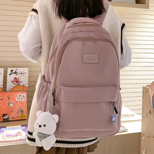 Ранец, высококачественная сумка через плечо, свежий вместительный и большой рюкзак, для средней школы, подходит для подростков, подходит для студента