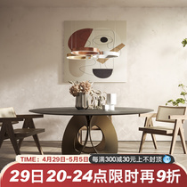 SILENT WIND-STYLE ROCKBOARD MODERN MINIMALIST LIGHT LAVISH WITH ROUND TABLE HIGH-END HOME SMALL HOUSEHOLD TYPE WITH TURNTABLE